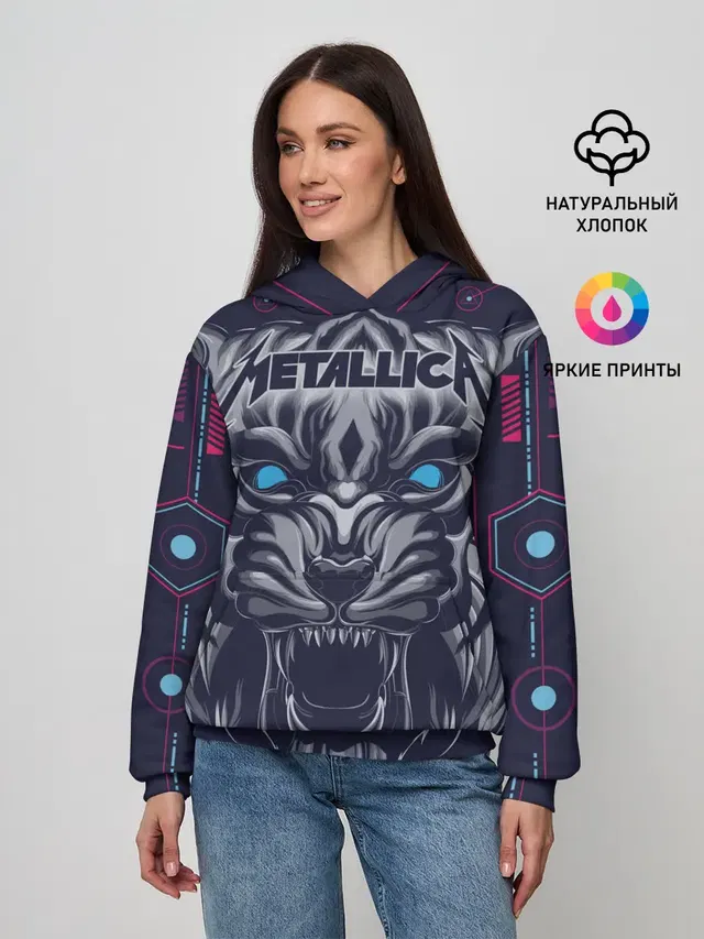 Женское худи с принтом «Metallica»
