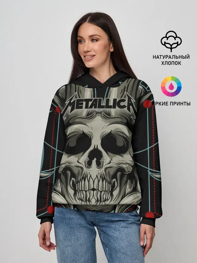 Женское худи с принтом «Metallica»