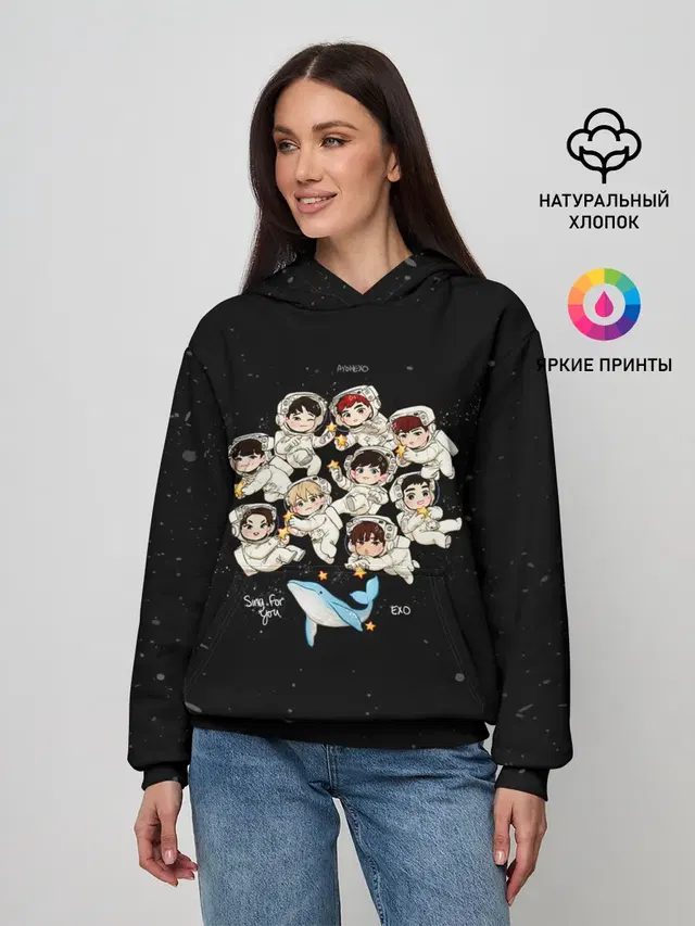 Женское худи с принтом «Exo»
