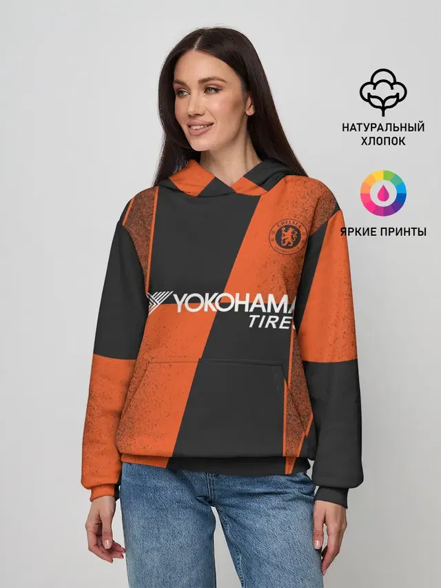 Женское худи с принтом «Chelsea Prematch home»