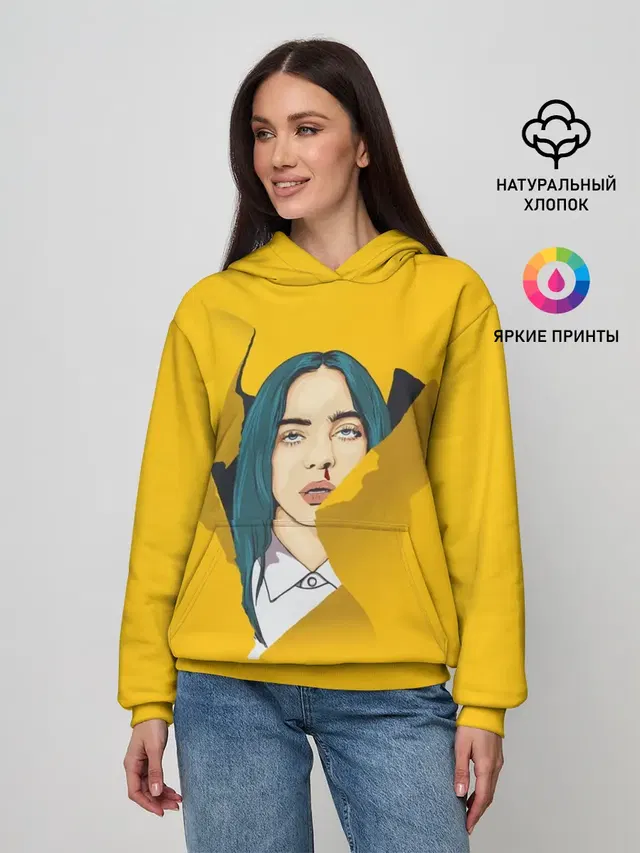 Женское худи с принтом «Billie Eilish»