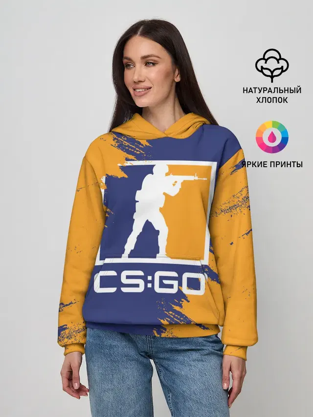Женское худи с принтом «Counter-Strike — CS:GO»