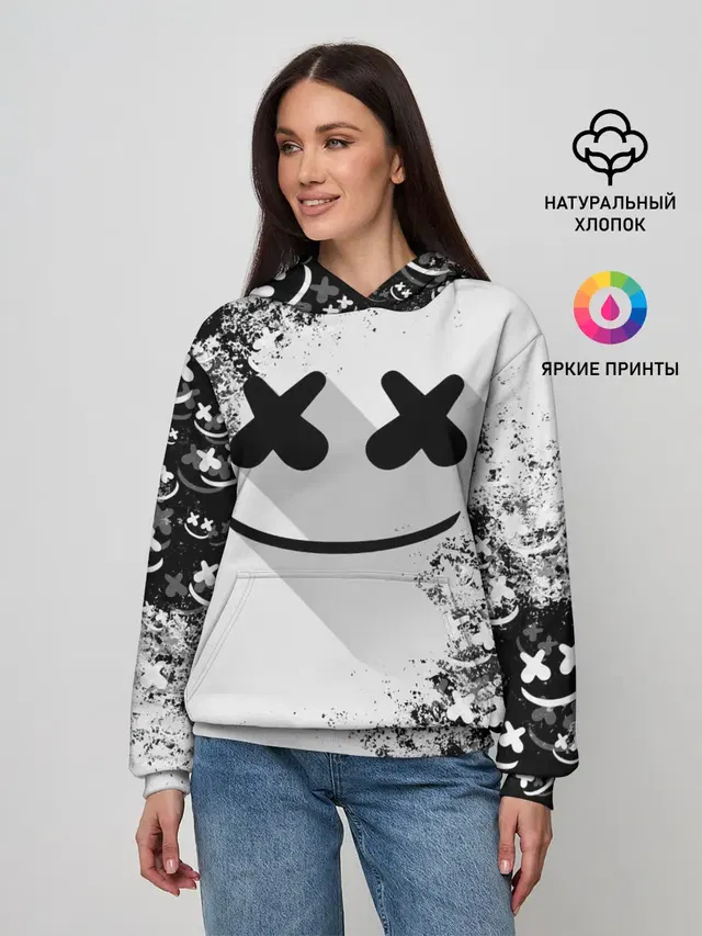 Женское худи с принтом «Marshmello»