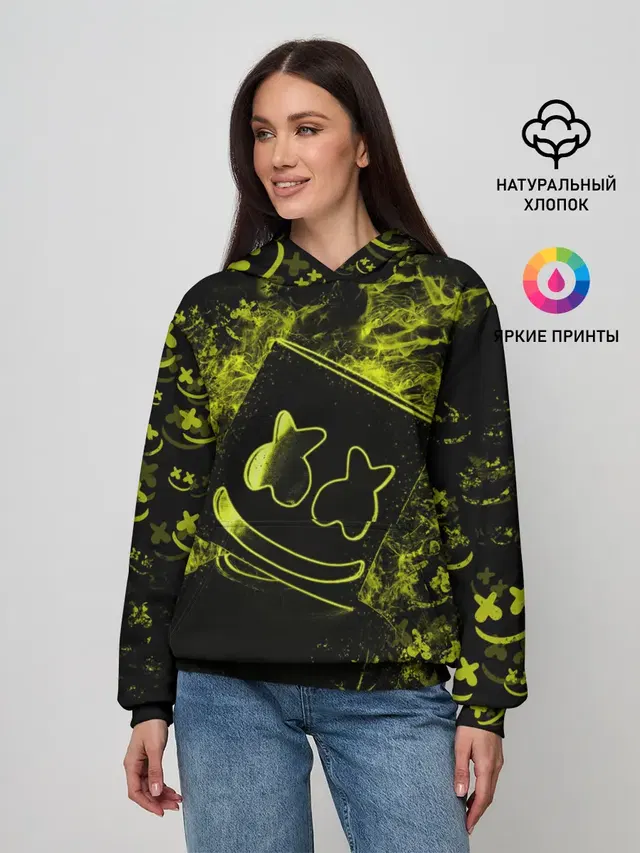 Женское худи с принтом «Marshmello»