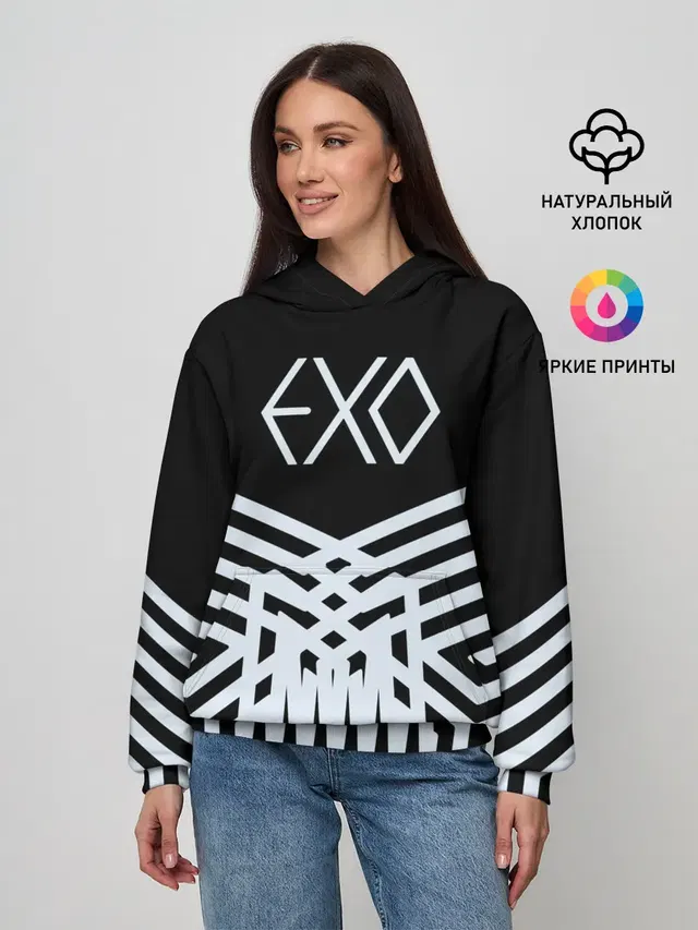 Женское худи с принтом «Exo»