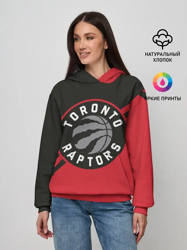 Женское худи с принтом «НБА — Toronto Raptors BR»