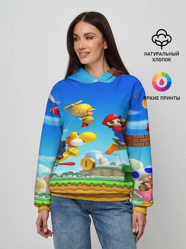 Женское худи с принтом «Luigi»