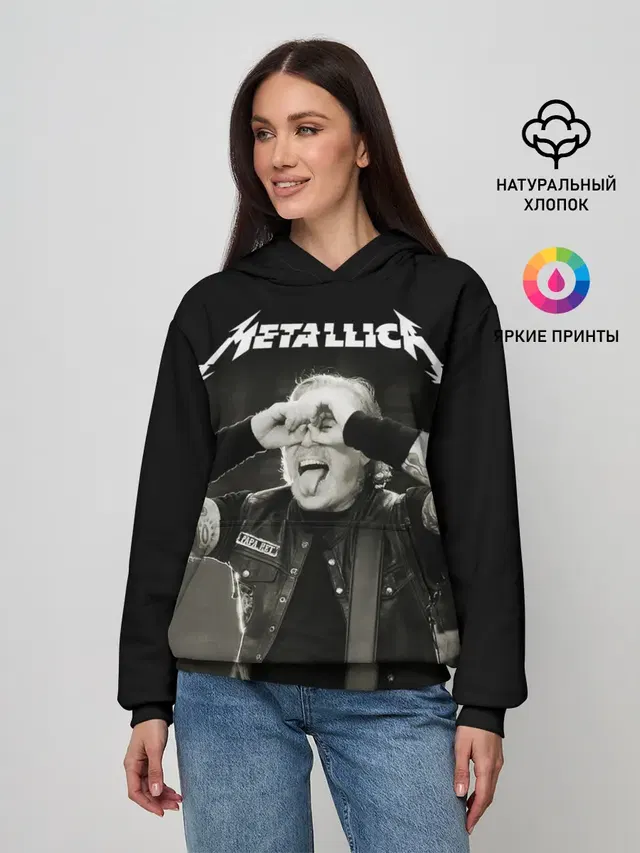 Женское худи с принтом «Metallica»