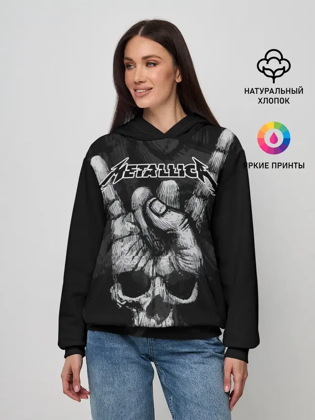 Женское худи с принтом «Metallica»