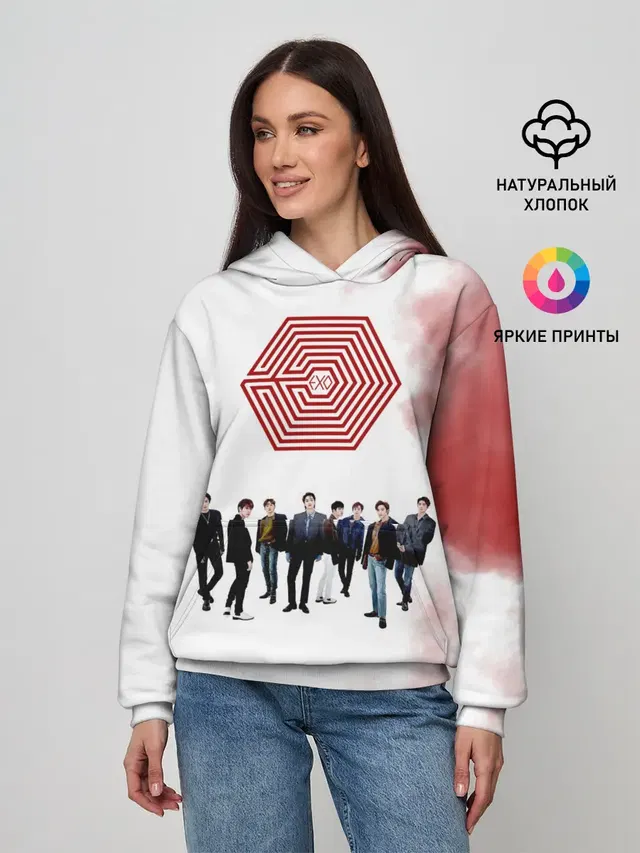 Женское худи с принтом «Exo»