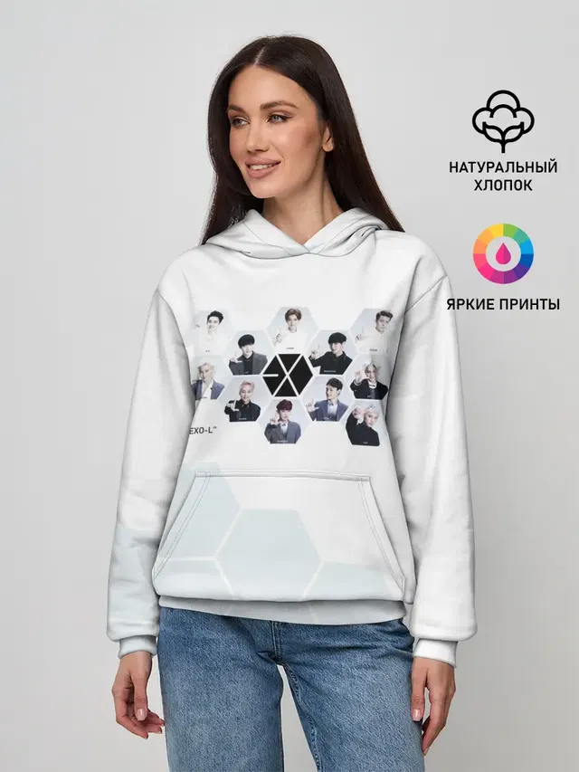 Женское худи с принтом «Exo»