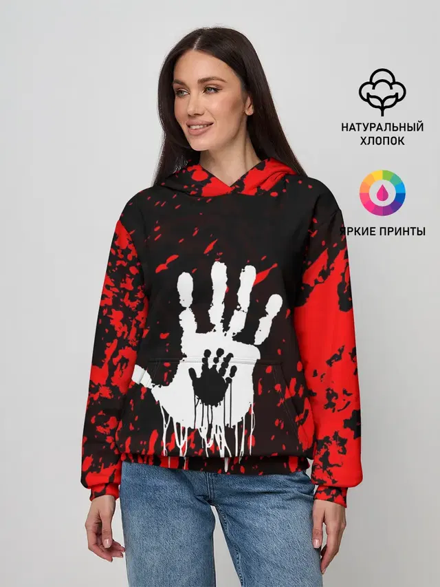 Женское худи с принтом «Handprint»