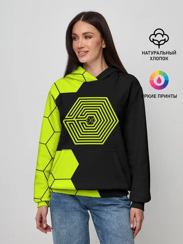Женское худи с принтом «Exo»