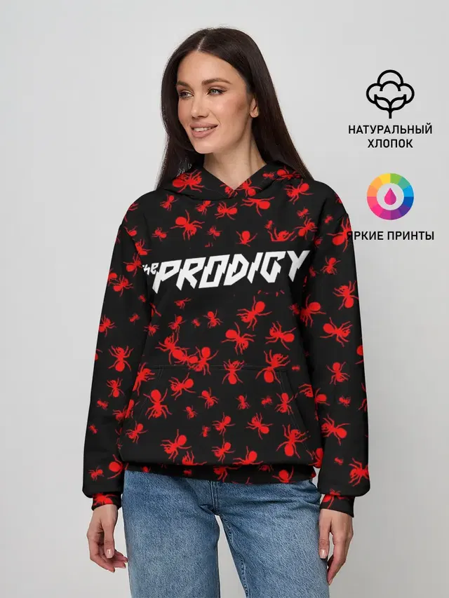 Женское худи с принтом «Prodigy — The Prodigy + Спина»