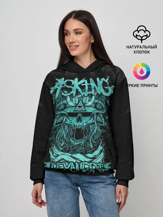 Женское худи с принтом «Asking Alexandria»