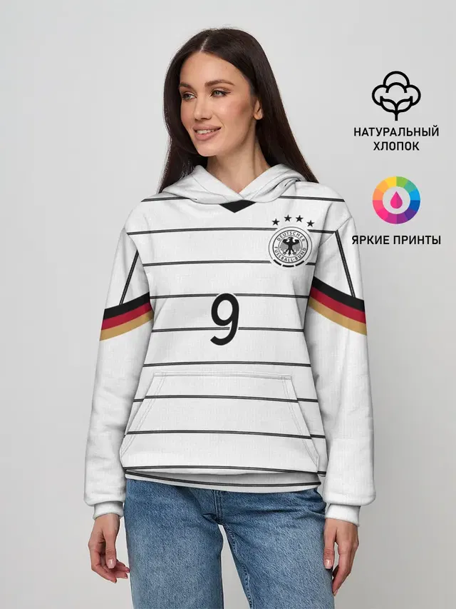 Женское худи с принтом «Werner home EURO 2020»