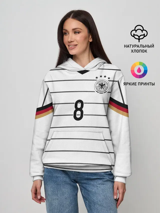 Женское худи с принтом «Сборная Германии — Kross home EURO 2020»