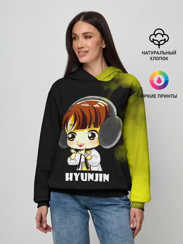 Женское худи с принтом «Stray Kids — Hyunjin»