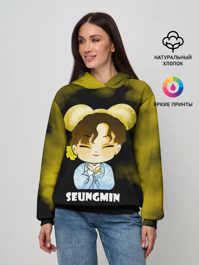 Женское худи с принтом «Stray Kids — Seungmin»