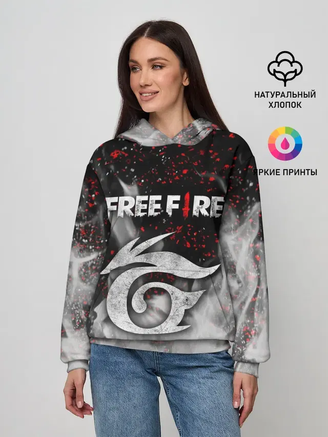 Женское худи с принтом «Garena Free Fire»