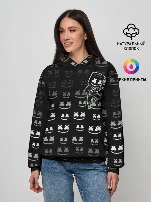 Женское худи с принтом «Фортнайт — FORTNITE X MARSHMELLO»