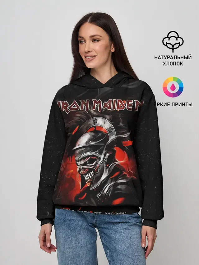 Женское худи с принтом «Iron Maiden»