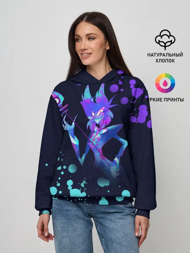 Женское худи с принтом «Отель Хазбин»
