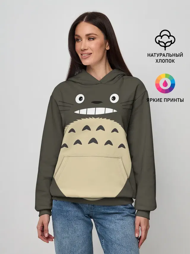 Женское худи с принтом «Тоторо — Totoro»