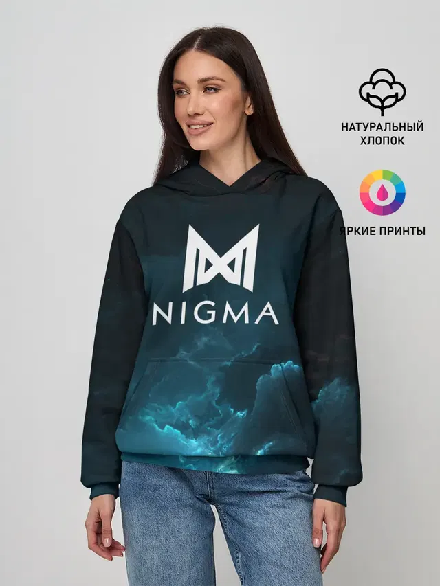 Женское худи с принтом «Dota2 — Nigma»