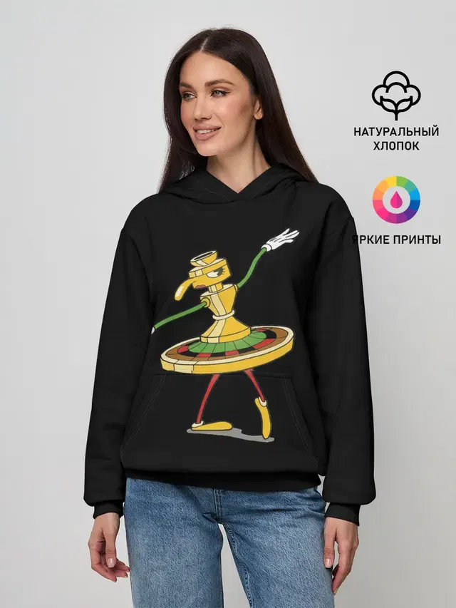 Женское худи с принтом «Cuphead»