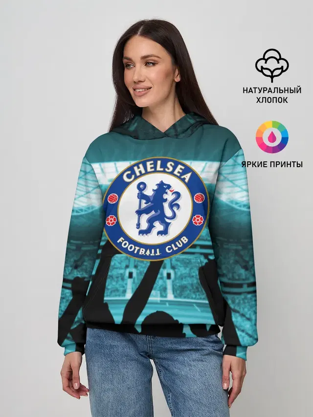 Женское худи с принтом «Chelsea Челси»