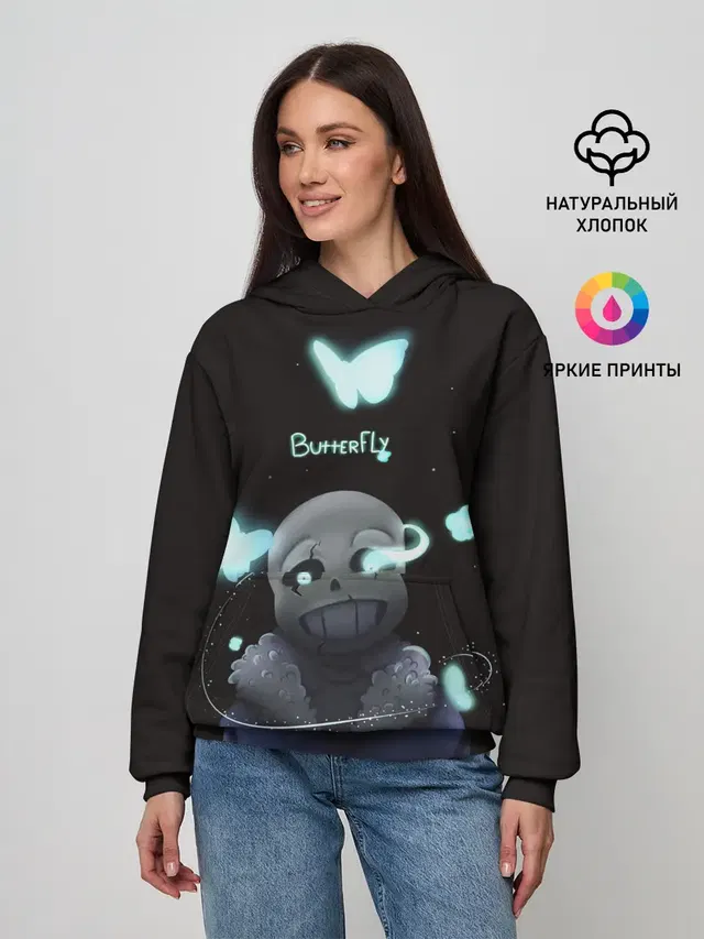 Женское худи с принтом «Butterfly»