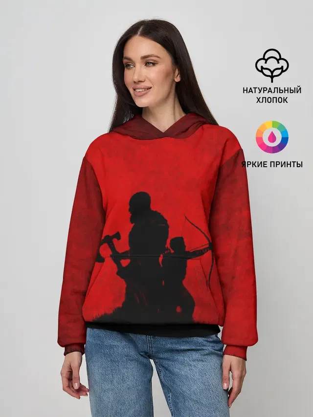 Женское худи с принтом «Kratos»