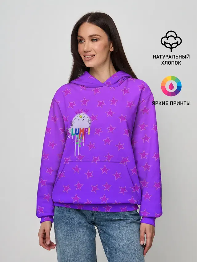 Женское худи с принтом «Время приключений — Lumpy Space Princess»