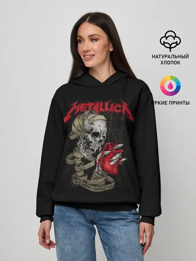 Женское худи с принтом «Metallica»