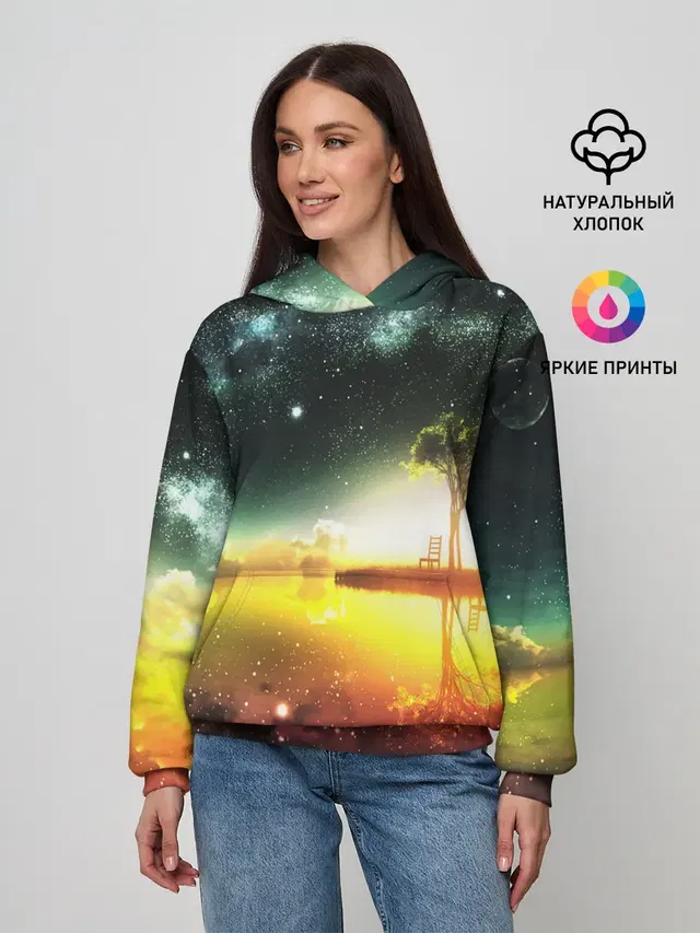 Закат со звездами