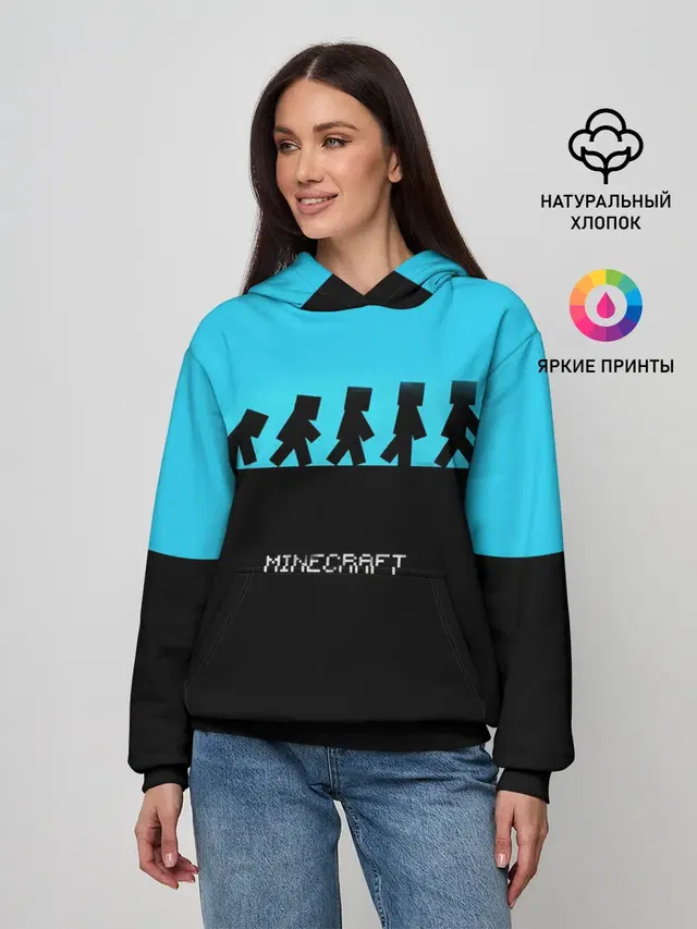 Женское худи с принтом «Майнкрафт»