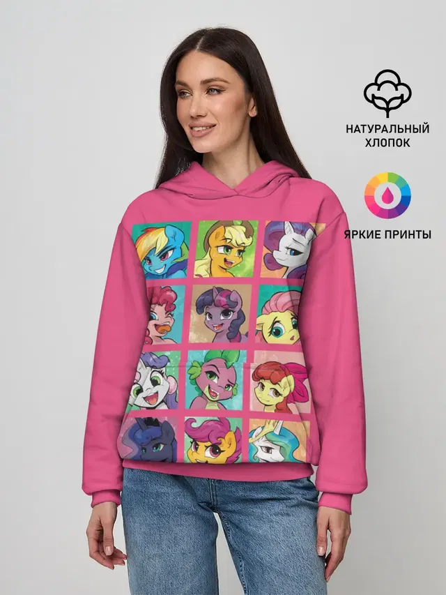 Женское худи с принтом «My Little Pony»