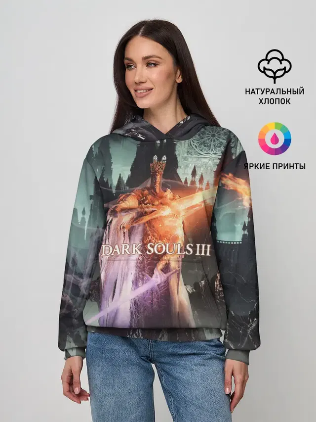 Женское худи с принтом «Dark Souls — Dark Souls 3 Pontiff Sulyvahn»