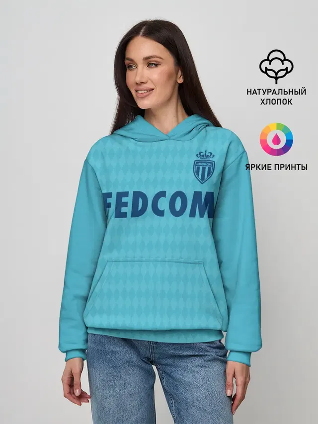 Женское худи с принтом «Монако — Golovin third 19-20»
