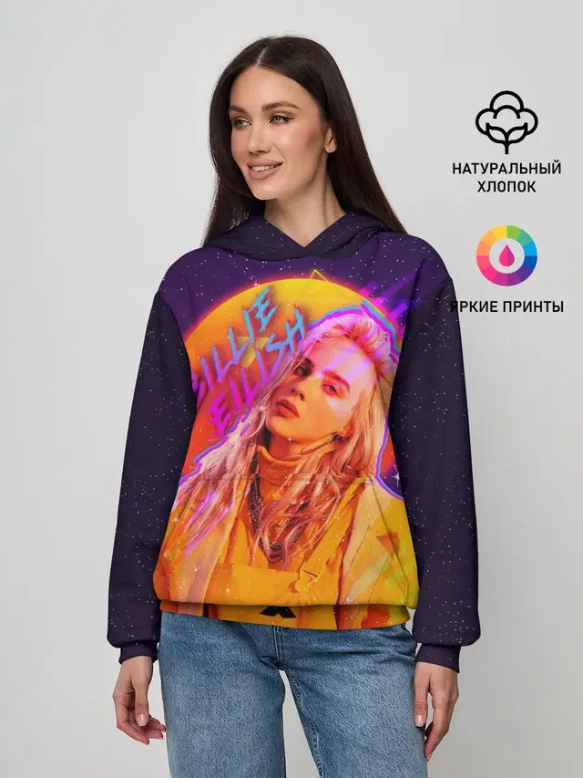 Женское худи с принтом «Billie Eilish»