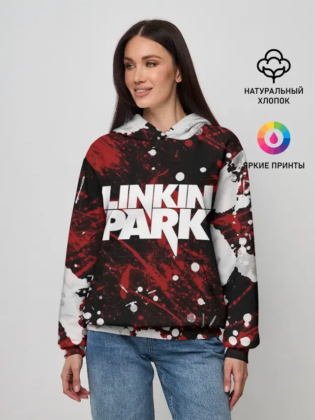 Женское худи с принтом «Linkin Park logo»