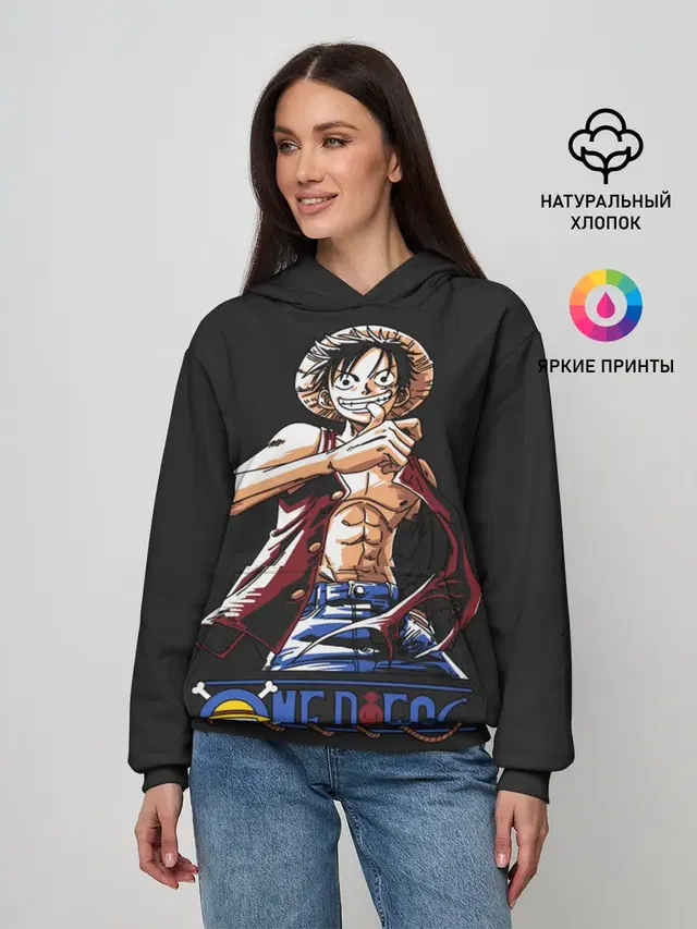 Женское худи с принтом «Ван Пис — лайк One Piece»