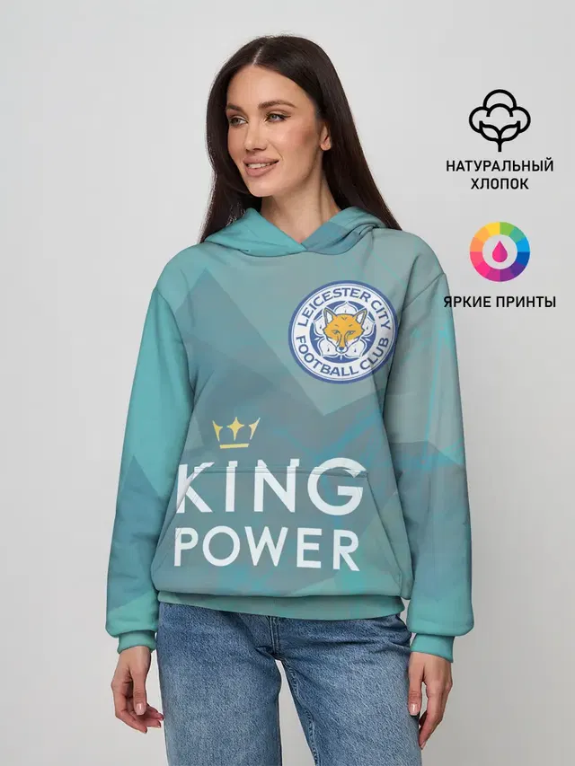 Женское худи с принтом «Leicester City — Лестер Сити»