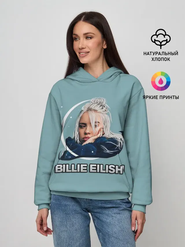 Женское худи с принтом «Billie Eilish»
