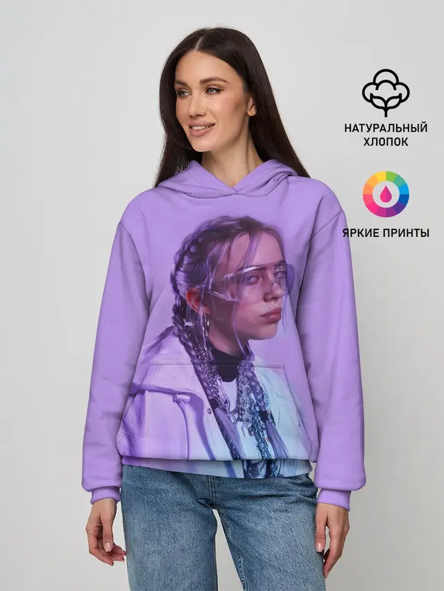 Женское худи с принтом «Billie Eilish»