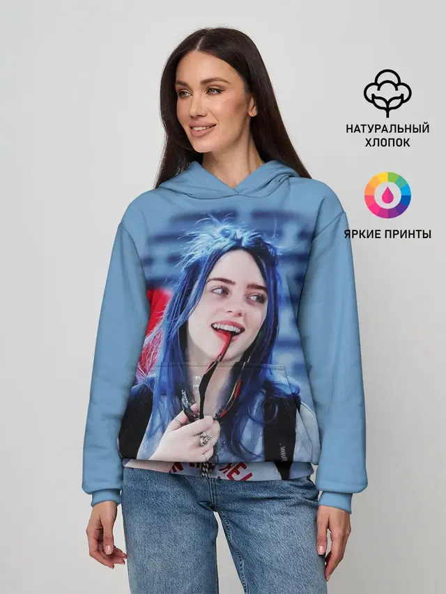Женское худи с принтом «Billie Eilish»