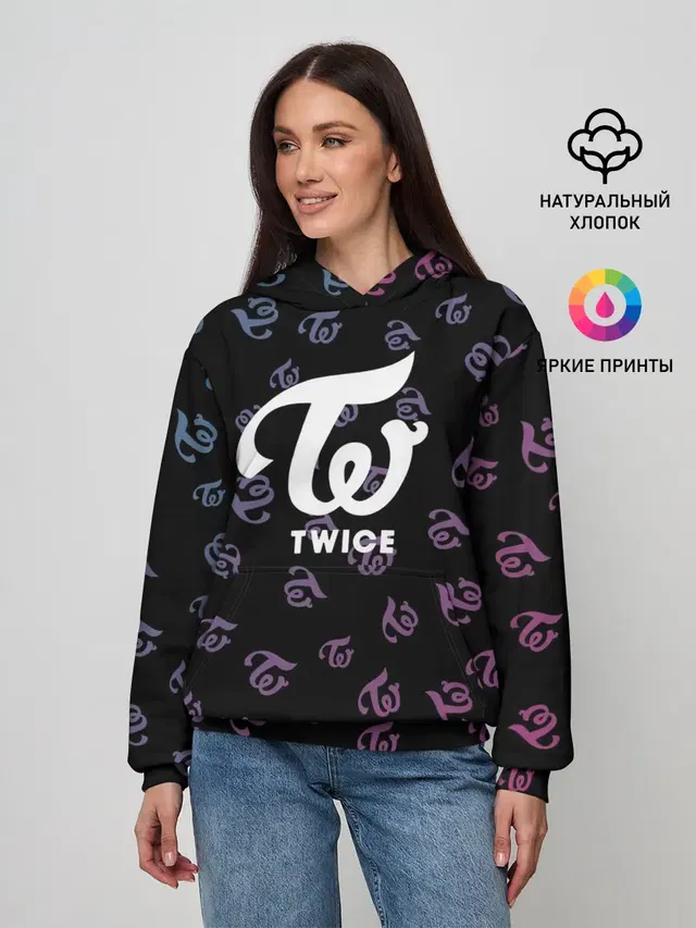 Женское худи с принтом «Twice»