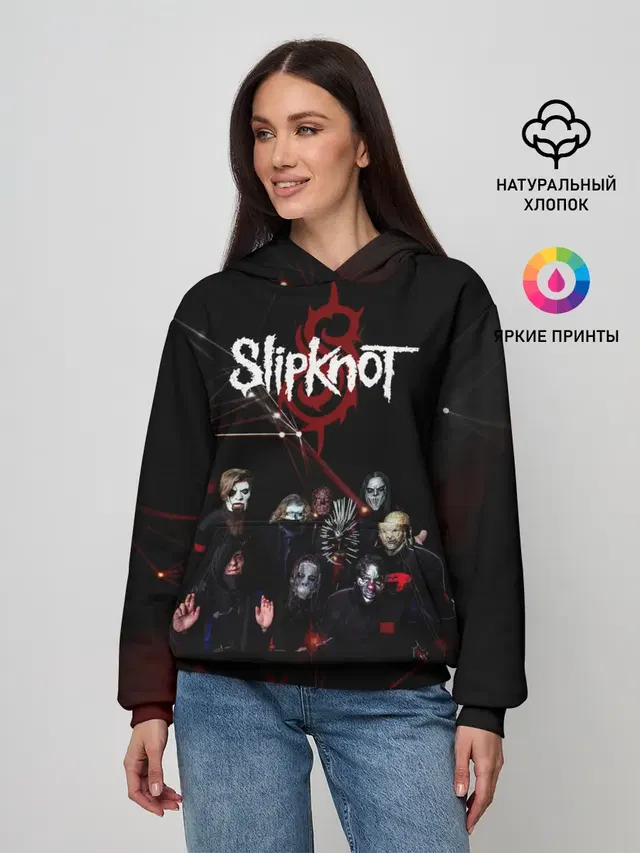 Женское худи с принтом «Slipknot»