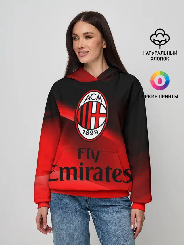 Женское худи с принтом «Fly Emirates»